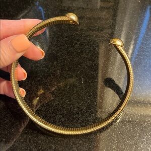 Wide Vintage Style Faux Gold Choker Necklace